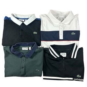 LOT OF 4 Lacoste Sport Tennis Polo Shirt Mens Size 4XL Ultra Dry Breathable